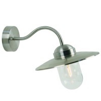 LUXEMBOURG Nástěnné svítidlo, základna kov, povrch černá/hnědá/měď/nerez/galvanizovaná ocel, krycí sklo čiré, pro žárovku 1x60W, E27, 230V, IP54, 420x250mm