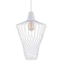 KRES L Závěsné svítidlo, základna kov, povrch černá, nebo bílá, nebo zlatá, stínítko kov černá, bílá, zlatá, pro žárovku 1x60W, E27, 230V, IP20, tř.1, rozměry 400x470mm, vč kabelového závěsu l=830mm lze zkrátit
