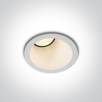 LOMEL BI R 8W, ASYMETRICKÉ Stropní podhledové, bodové, Darklight, svítidlo, ASYMETRICKÉ svícení (wallwasher), těleso kov, povrch bílá, LED 8W, 560lm, teplá 3000K, vyzař. úhel 50°, 230V, IP20, tř.2, rozměry d=81mm, h=74mm.