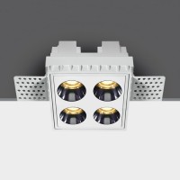 LOVAN BI SQ 10W bezrámečkový Stropní podhledové, bezrámečkové, bodové, Darklight, svítidlo, těleso kov, povrch bílá, LED 10W, 700lm, teplá 3000K, vyzař. úhel 38°, Ra90, 230V, IP20, tř.2, rozměry 70x60x70mm.