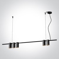 EDE HL 5x7W/7x7W, GU10 Závěsné bodové svítidlo, lustr, základna hliník, povrch černá/broušená mosaz, pro žárovku 5x7W/7x7W, GU10, MR16, 230V, IP20, tř.1, rozměry dle typu, vč. závěsného lanka l=1500mm, lze zkrátit