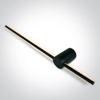 MODAF WL 15W Nástěnné svítidlo, nepřímé svícení, těleso kov, povrch bílá/černá, LED 15W, 1200lm, teplá 3000K, Ra90, IP20, tř.1, rozměry 70x900x110mm.