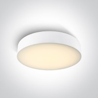MICHEL R 20W CCT IP65 Stropní venkovní svítidlo, plast bílá, dif plast opál, LED 20W, 1300lm, přepín CCT teplota teplá 3000K/neutr. 4000K/denní 6000K, Ra80, 230V, IP65, tř.2, rozměry d=320mm, h=62mm.