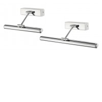 EMMA nástěnné SVÍTIDLO LED 310/470MM Nástěnné svítidlo, nastavitelný sklon svícení, materiál kov, povrch chrom, difuzor plast opál, LED 5W/320lm, teplá 3000K, 230V, IP20, zař.tř.1, rozměry 310x160mm/470x160mm