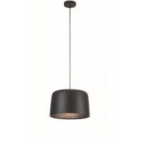 ELMET Závěsné svítidlo, základna kov, povrch bílá-bílá/černá-bronz, stínítko plast, pro žárovku LED 1x40W, E27, 230V, IP20, tř.1, hlavice d=310mm, h=200mm, lankový závěs l=2500mm lze zkrátit