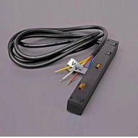 HOROS konektor DALI Napájecí konektor pro magnetický systém, těleso kov, povrch černá, stmívání DALI, 48V, 4 vodiče, rozměry 147x18x16mm, l=140mm.