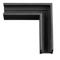 HOROS ECO CORNER MG 48V Rohová L spojka 90°, horizontální odbočení, přisazeného magnetického systému, materiál hliník, povrch černá, 48V, rozměry 100x100mm.