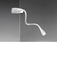 CLIP SNAKE Stolní lampa s klipem, skřipcem, flexibilní rameno, těleso plast a kov, povrch bílá lesk/černá lesk, LED 3W, teplá 3000K, 260lm, 230V, IP20, rozměry l=630mm.