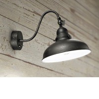COUNTRY Nástěnné svítidlo, nastavitelný směr svícení, těleso kov, povrch černá, pro žárovku 1X40W, E14, IP20, rozměry d=210mm.