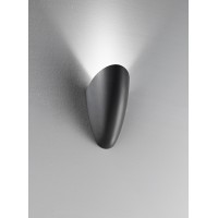 NAUTILUS Venkovní nástěnné svítidlo, těleso hliník, povrch grafitově černá/bílá mat, difuzor sklo opál, LED 13W, teplá 3000K, 800lm, 230V, IP54, rozměry 115x210x90mm, svítí nahoru.