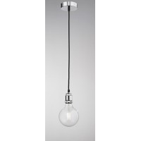 CLEAN Závěsný kabel s objímkou, materiál kov, povrch chrom lesk/chrom broušené/leštěná mosaz, pro žárovku 1x40W, E27, 230V, IP20, rozměry l=2500mm, lze zkrátit.