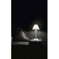 DALE Stolní lampa, těleso kov, povrch bílá mat/šedá, pro žárovku 1x40W, E14, 230V, IP20, rozměry d=120mm, h=300mm.