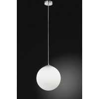 GRAPE Závěsné svítidlo, základna kov, povrch chrom lesk, difuzor sklo opál, pro žárovku 1x60W/2x60W, E27, 230V, IP20, rozměry dle typu.