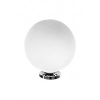 GRAPE Stolní lampa, základna kov, povrch chrom lesk, difuzor sklo opál, pro žárovku 1x60W, E27, 230V, IP20, rozměry d=300mm, h=330mm.