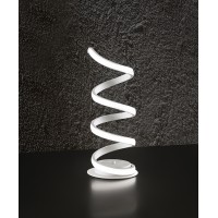 NEST Stolní lampa, těleso hliník, povrch bílá mat/chrom lesk, difuzor plast opál, LED 20W/23W, 1840lm, teplá 3000K/neutrální 4000K, 230V, IP20, rozměry d=150mm, h=340mm.