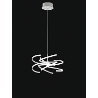NEST Závěsné svítidlo, těleso hliník, povrch bílá mat/chrom lesk, difuzor plast opál, LED 70W/5600lm, 100W/8000lm, teplá 3000K/neutrální 4000K, 230V, stmívatelné, IP20, rozměry dle typu.