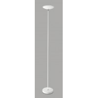 FEBE Stojací lampa, nastavitelný směr svícení, těleso kov, povrch bílá mat/černá mat, krycí sklo čiré, LED 18W, 1400lm, teplá 3000K, 230V, IP20, rozměry d=250mm, h=1800mm, vč vypínače na tělese.
