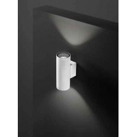 QUARONDO Nástěnné venkovní svítidllo, materiál kov, povrch černá grafit/bílá, pro žárovku 2x35W, GU10, 230V, IP65, tř.1, rozměry d=65mm, h=165mm, svítí nahoru/dolů.