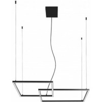 CROSS Závěsné svítidlo, těleso hliník, povrch bílá mat/černá mat, difuzor plast opál, LED 64W, 4800lm, CCT přepín teplota teplá 3000K, neutrální 4000K, denní 6000K, 230V, IP20, rozměry l=960mm, vč závěs lanka h=1500mm, lze zkrátit.