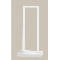CROSS Stolní lampa, těleso hliník, povrch bílá mat/černá mat, difuzor plast opál, LED 23W, 1650lm, CCT přepín teplota teplá 3000K, neutrální 4000K, denní 6000K, 230V, IP20, rozměry 250x120x400mm.