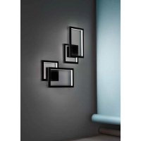 CROSS Nástěnné svítidlo, základna hliník, povrch bílá/černá, dif. plast opál, LED 20W, 1160lm, přepín. CCT teplá 3000K-denní 6000K, stmív., Ra80, 230V, IP20, tř.1, rozměry 290x420mm.