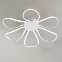 BLOSSOM Stropní přisazené svítidlo, těleso kov, povrch bílá mat, difuzor plast opál, LED 83W, 6640lm, teplá 3000K, 230V, stmívatelné, IP20, rozměry d=810mm, h=130mm.