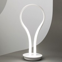 BLOSSOM Stolní lampa, těleso kov, povrch bílá mat, difuzor plast opál, LED 13W, 1040lm, teplá 3000K, 230V, IP20, rozměry 170x360mm.