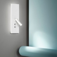 PLATE Nástěnné svítidlo, nastavitelný směr svícení, těleso kov, povrch bílá mat, difuzor plast opál, LED 12W, 839lm + 3W,255lm, teplá 3000K, stmívatelné, rozměry 70x340x110mm, vč. USB připojení.