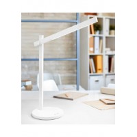 RULER Stolní lampa, nastavitelný směr svícení, těleso kov, povrch bílá mat/černá mat, difuzor plast opál, LED 5W, 350lm, CCT přepín teplota teplá 3000K, neutrální 4500K, denní 6500K, stmívatelné, 230V, IP20, rozměry 760x410mm.