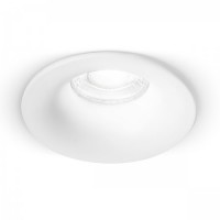 OASIS Stropní vestavné svítidlo, těleso kov, povrch černá mat/bílá mat, pro žárovku 1X35W, GU10, 230V, IP20, rozměry d=85mm, h=30mm.
