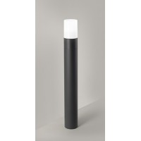 MATCH Sloupkové svítidlo, těleso hliník, povrch černá grafitová, difuzor plast opál, pro žárovku 1x40W, E27, 230V, IP54, rozměry dle typu.
