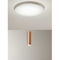HANG Stropní přisazené svítidlo, těleso kov, povrch zlatá, difuzor plast opál, LED 36W, 3283lm, teplá 3000K, stmívatelné, 230V, IP20, rozměry d=550mm, vč závěs lanka h=900mm, lze zkrátit.