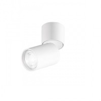 CONNECT Stropní přisazené bodové svítidlo, nastavitelný směr svícení, těleso hliník, povrch bílá mat/černá mat, pro žárovku 1x50W, GU10, 230V, IP20, rozměry d=60mm, h=135mm.