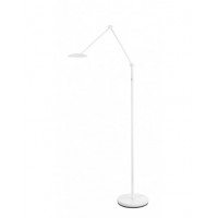 JOINT Stojací lampa, nastavitelný směr svícení, těleso kov, povrch bílá mat/černá, difuzor plast opál, LED 9,5W, 620lm, teplá 3000K, stmívatelné, 230V, IP20, rozměry 440mm, h=1740mm.