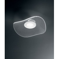 MEDUSA Stropní přisazené svítidlo, těleso kov, povrch bílá mat, difuzor plast čirý, LED 30W, 2400lm, teplá 3000K, 230V, IP20, rozměry 500x135x240mm.