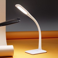 PALETTE Stolní kancelářská lampa, nastavitelný směr svícení, těleso plast, povrch bílá/černá, difuzor plast opál, LED 7W, teplá 3000K, 400lm, stmívatelné, 230V, IP20, rozměry 170x120x550mm.