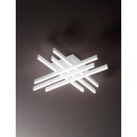 LASER Stropní přisazené svítidlo, těleso hliník, povrch bílá mat, difuzor plast opál, LED 45W/3600lm, 75W/6000lm, CCT přepín teplota teplá 3000K, neutrální 4000K, denní 6000K, 230V, IP20, rozměry dle typu.