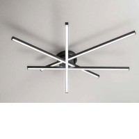 SYNCRO Stropní svítidlo, těleso kov, povrch bílá/černá, dif plast opál, LED 58W, 4060lm, přepín CCT teplá 3000K-neutr 4000K-denní 6000K, stmív., Ra80, 230V, IP20, tř.1, rozměry 900x100x700mm.
