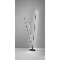 TWINS Stojací lampa, nastav. směr svícení, těleso kov, povrch bílá/černá, difuzor plast opál, LED 47W, 3760lm, teplá 3000K, dotyk stmívání, 230V, IP20, tř.3, rozměry d=260mm, h=1800mm.