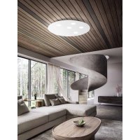 RANDOM Nástěnné nebo stropní svítidlo, těleso hliník, povrch bílá, dif plast opál, LED 27W+21W/45W+32W, teplá 3000K, Ra80, 230V, IP20, tř.1, rozměry dle typu, svítí nahoru/dolů.