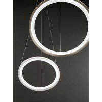 EDGE Závěsné svítidlo, lustr, těleso hliník, povrch bílá mat/šedá, dif plast opál, LED 66W/4620lm, 86W/6020lm, 98W/7840lm, teplá 3000K, Ra83, 230V, IP20, tř.1, rozměry dle typu, svítí nahoru/dolů.