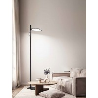 RADIANTE Stojací lampa, nast. směr svícení, těleso hliník, povrch černá/bílá, dif plast opál, LED 24W, 2160lm, dotyk CCT teplá 3000K-denní 6000K, stmívání, 230V, IP20, tř.3, rozměry 190x240mm, h=1790mm.