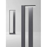 QUAD Sloupkové svítidlo, těleso hliník, povrch černá antracit, dif. plast opál, LED 10W, 800lm, teplá 3000K, Ra80, 230V, IP65, tř.1, rozměry 150x600x55mm, svítí dolů.