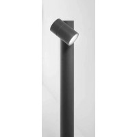 PULL Sloupkové svítidlo, nast. směr svícení, těleso hliník, povrch černá antracit/hnědá, dif. sklo opál, pro žárovku 1x35W, GU10, 230V, IP65, tř.1, rozměry d=100mm, h=600mm