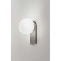 TALIA Nástěnné svítidlo, těleso hliník, povrch bílá/šedá/mosaz, difuzor sklo opál, LED 8W, 956lm, teplá 3000K, Ra90, 230V, IP44, tř.1, rozměry d=130mm, základna 142x220x17mm.