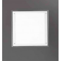 PLAIN Stropní svítidlo, základna kov, povrch chrom, dif. sklo opál lesk, LED 20W/1600lm, 30W/2400lm, 40W/3200lm,  přepín. CCT teplá 3000K-neutr 4000K, Ra80, 230V, IP20, tř.1, rozměry dle typu.
