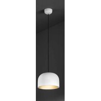 YELMO Závěsné svítidlo, těleso kov, povrch vnější zelená/bílá, vnitřní bílá, pro žárovku 1x40W, E27, 230V, IP20, tř.2, rozměry d=220mm, h=150mm, vč závěs kabelu l=2200mm, lze zkr.
