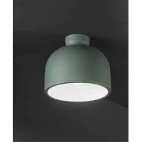 YELMO Stropní svítidlo, těleso kov, povrch vnější zelená/bílá, vnitřní bílá, pro žárovku 1x40W, E27, 230V, IP20, tř.2, rozměry d=220mm, h=190mm.
