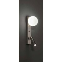 FOG Nástěnné svítidlo, nast. směr svícení, těleso kov, povrch bílá/šedá/zlatá, dif sklo opál, pro žárovku 1x9W, G9, + LED 3W, 240lm, teplá 3000K, Ra90, IP20, tř.1, rozměry 280x45x125mm, vč. USB připojení.