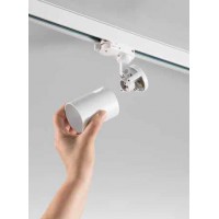 BINARIO Bodové svítidlo do 3F lišty, nast. směr svícení, těleso hliník, povrch bílá mat/černá mat, pro žárovku 1x35W, GU10, 230V, IP20, tř.1, rozměry d=53mm, h=120mm, BEZ STÍNÍTKA